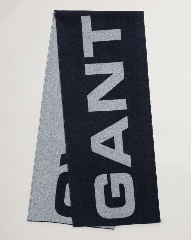 Wollen sjaal met contrast