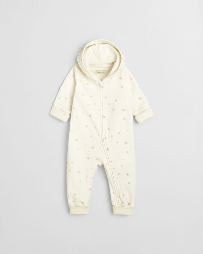 Baby velours onesie met print