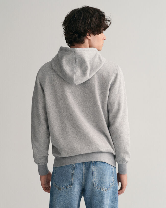 Gebosseleerde hoodie met ritssluiting