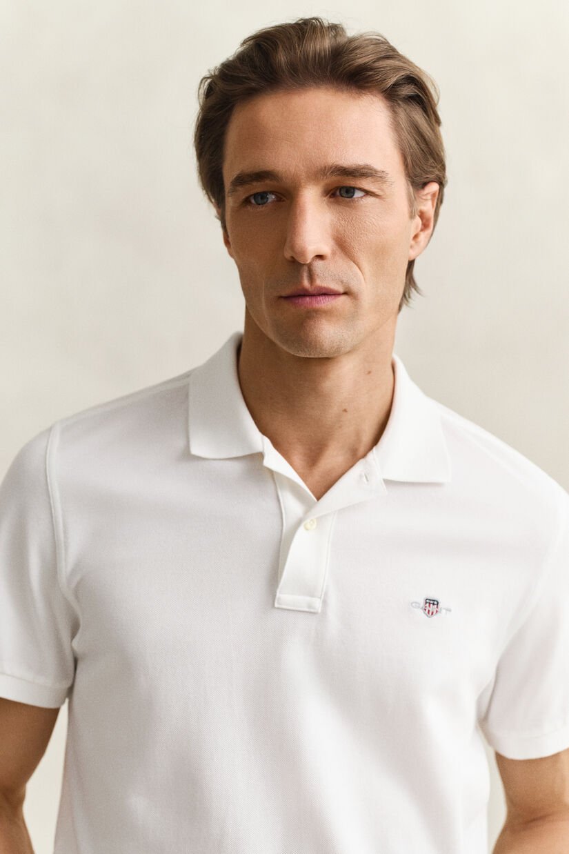 Regular Fit Shield piqu&eacute; poloshirt