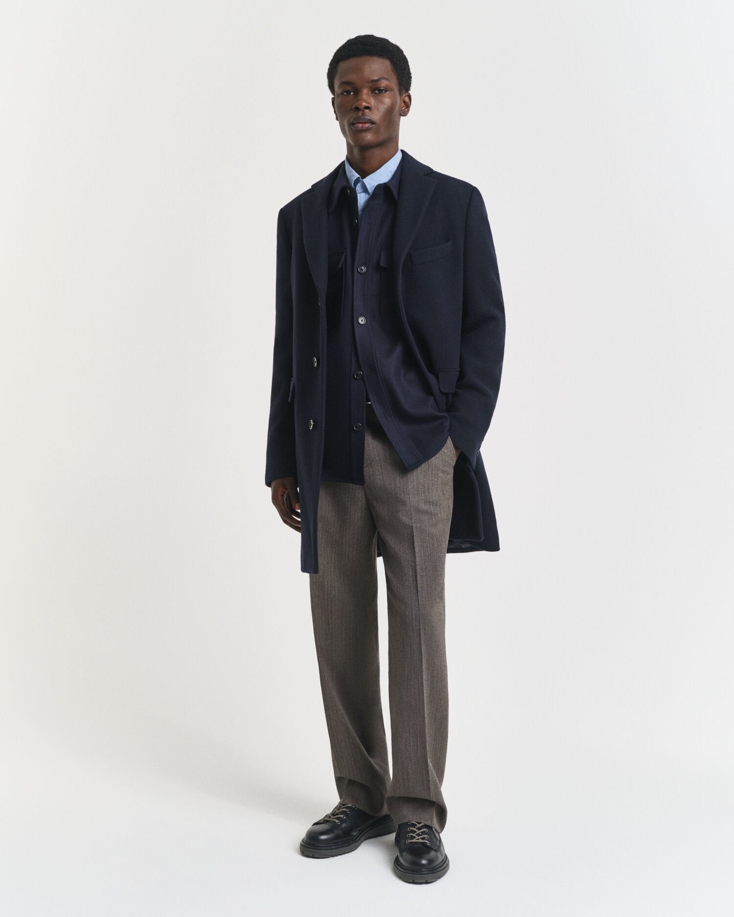 Kostuumbroek met visgraatmotief