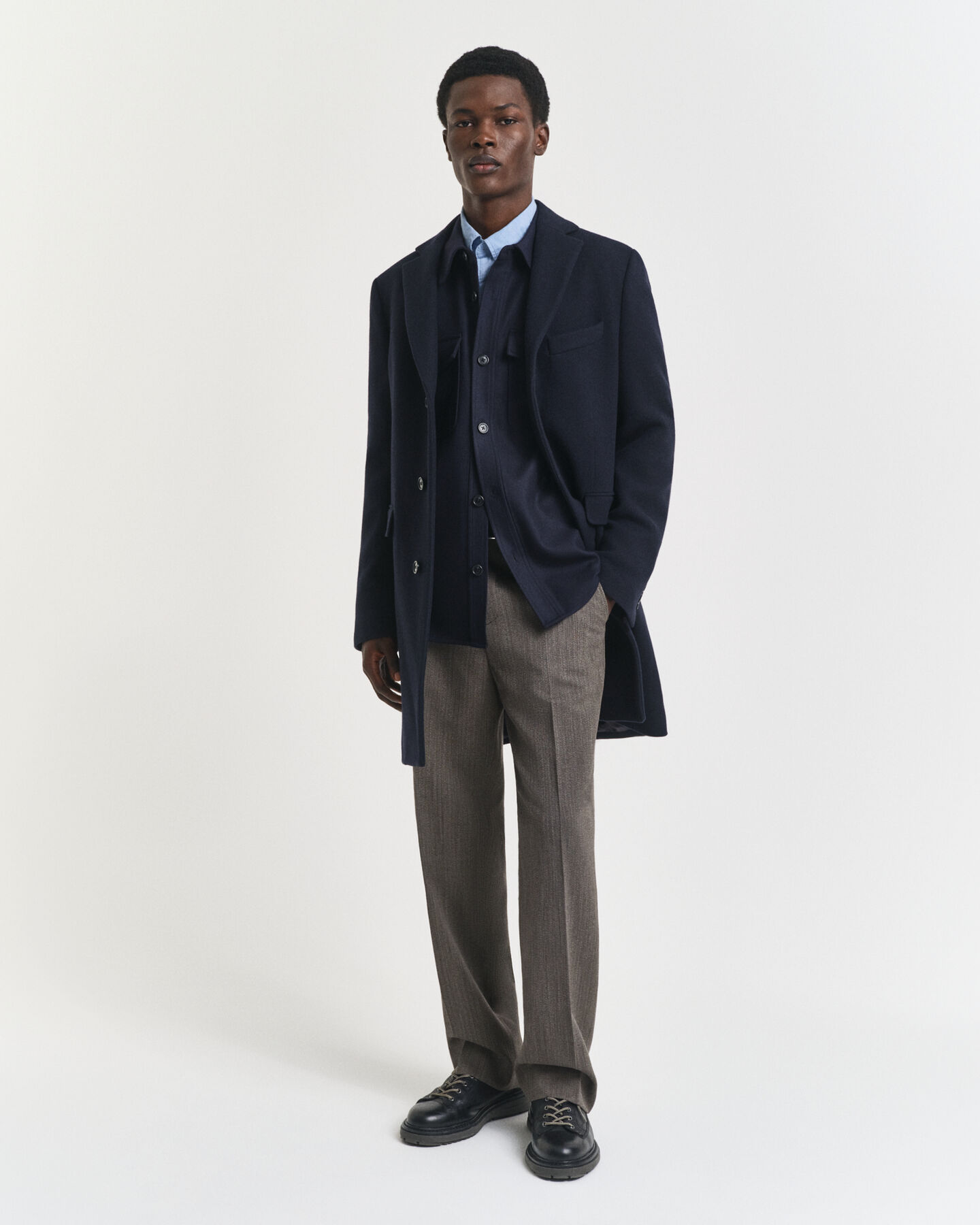 Kostuumbroek met visgraatmotief