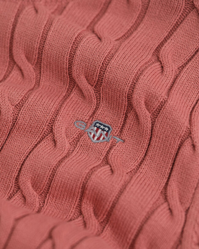 Teen Girls gebreide kabeltrui met ronde hals van stretchkatoen