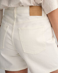 Witte denim short