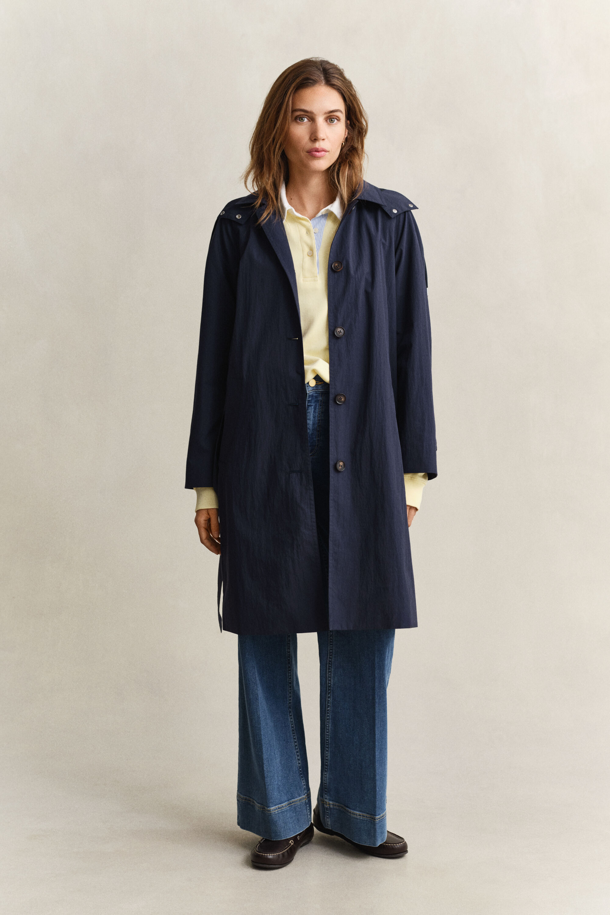 Windjas met ceintuur