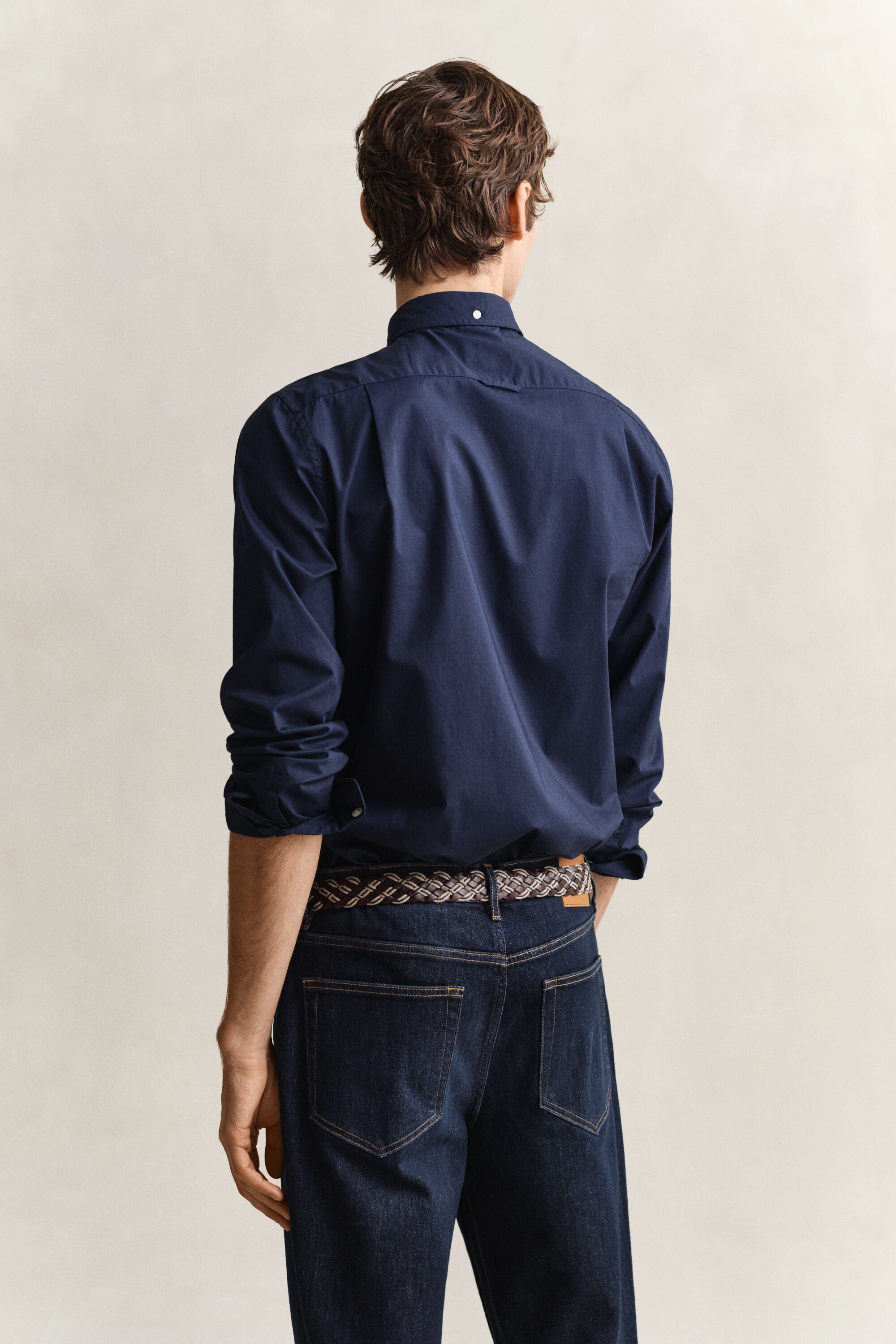 Slim Fit Classic overoverhemd van poplin