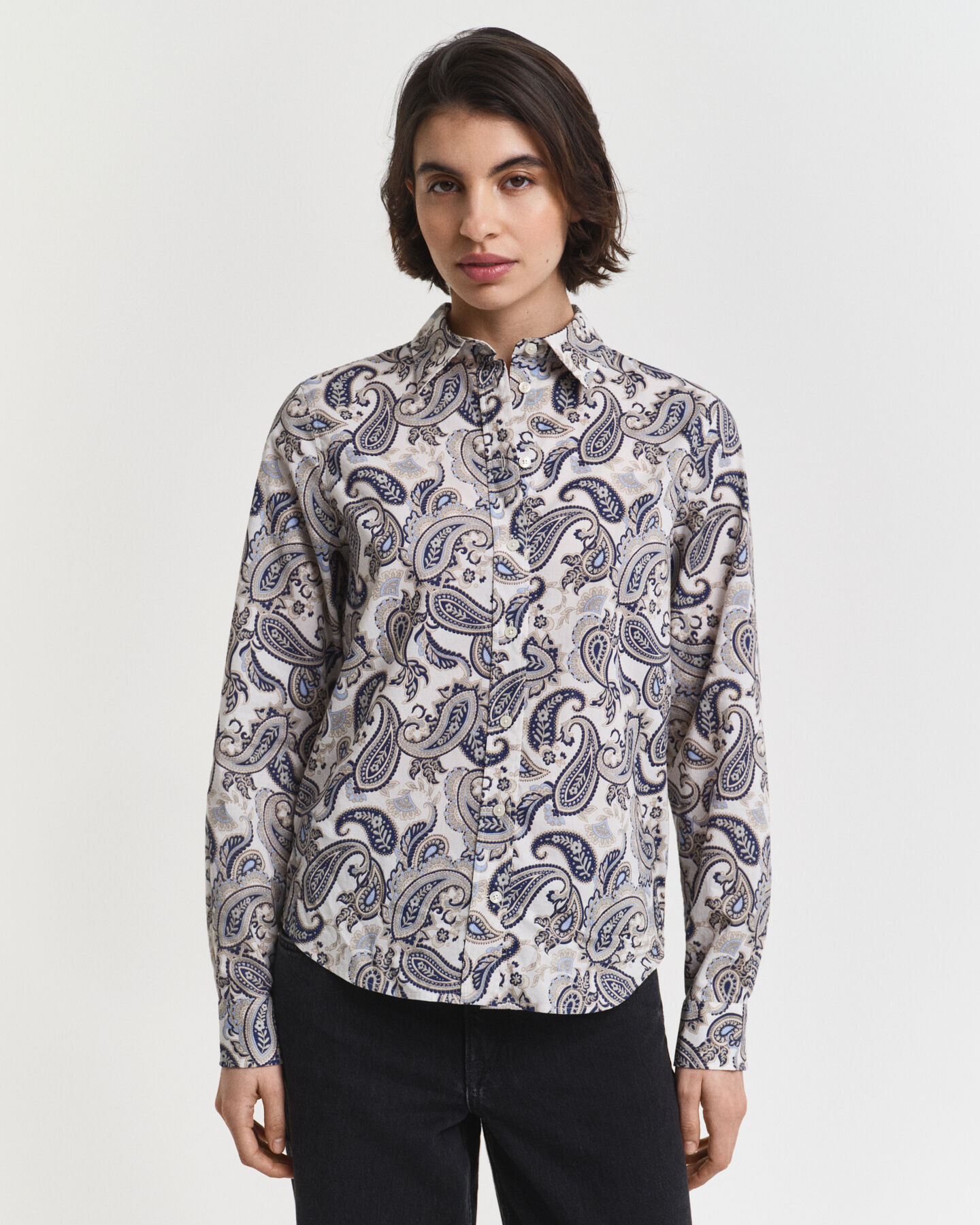 Paisley overhemd van katoenen voile