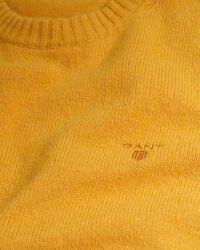 Trui met ronde hals van geborstelde wol