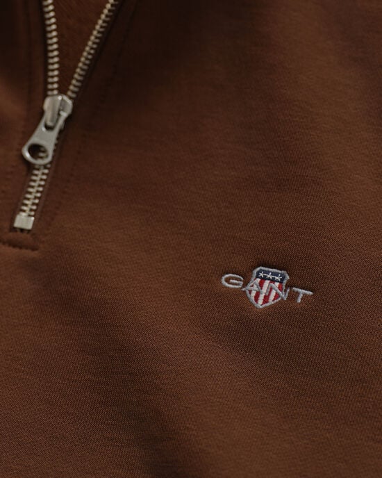 Shield sweatshirt met korte rits