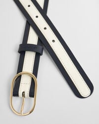 Leren riem met strepen