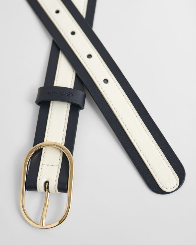 Leren riem met strepen