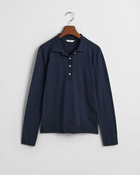 Naadloos poloshirt met lange mouwen