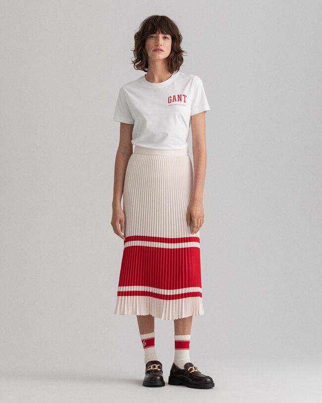 Plooirok met strepen