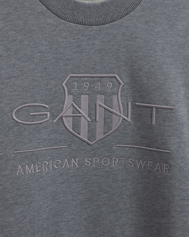 Tonal Shield sweatshirt met ronde hals