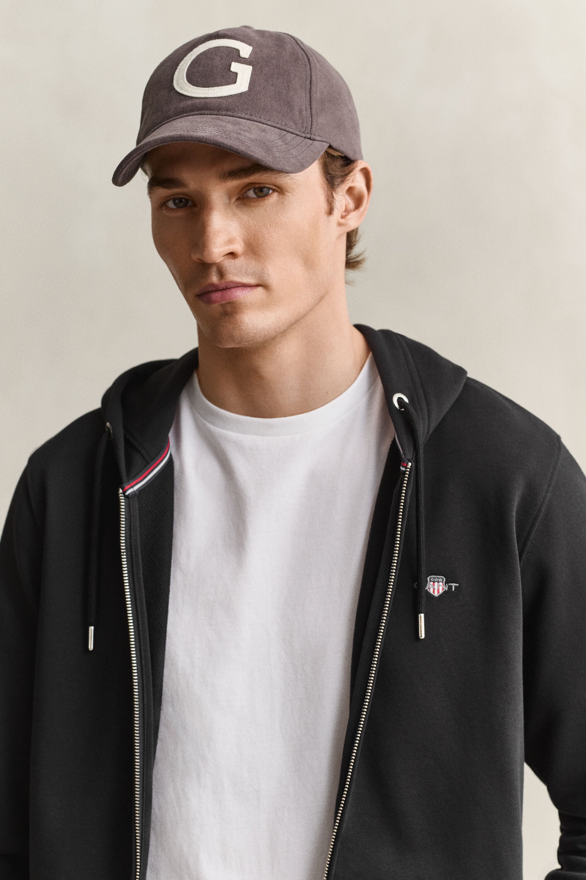 Shield hoodie met ritssluiting