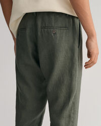 Relaxed Fit linnen broek met trekkoordje