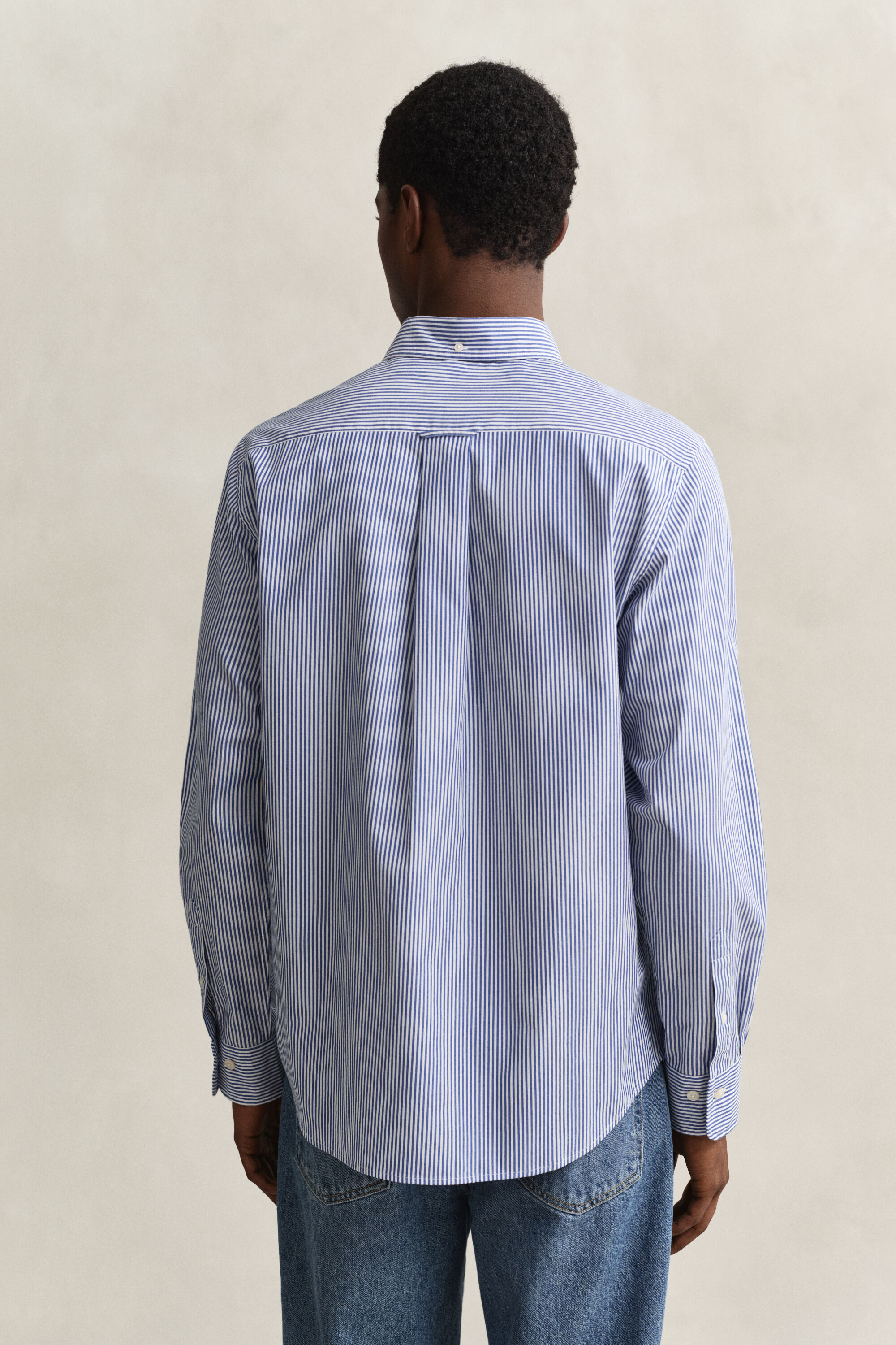 Classic Regular gestreept poplin overhemd