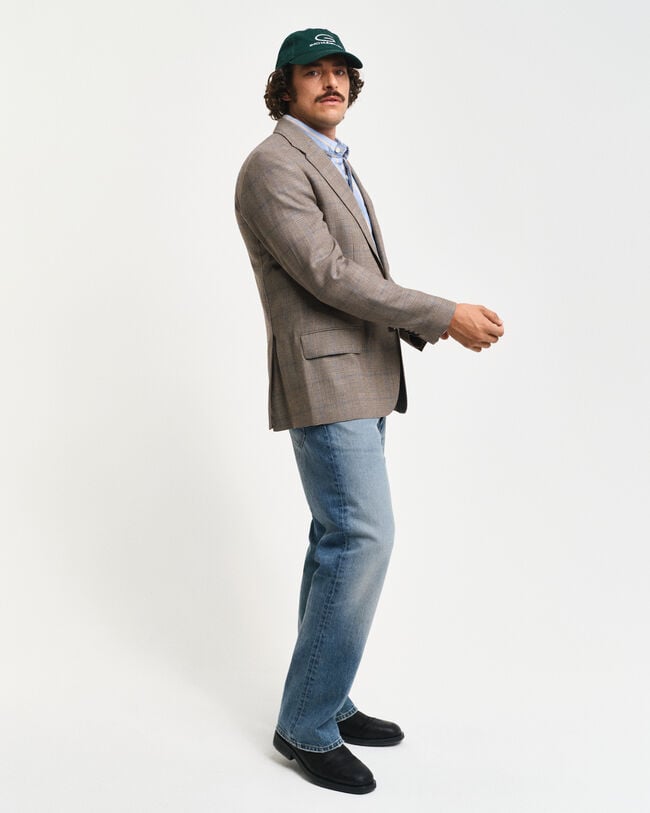 Relaxed Fit blazer met Glen-ruitmotief
