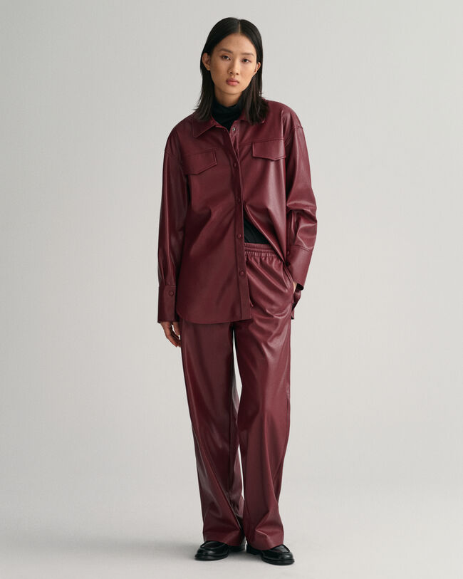 Relaxed Fit Pull-On broek van kunstleer