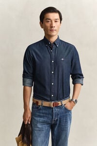 Slim Fit indigo overhemd