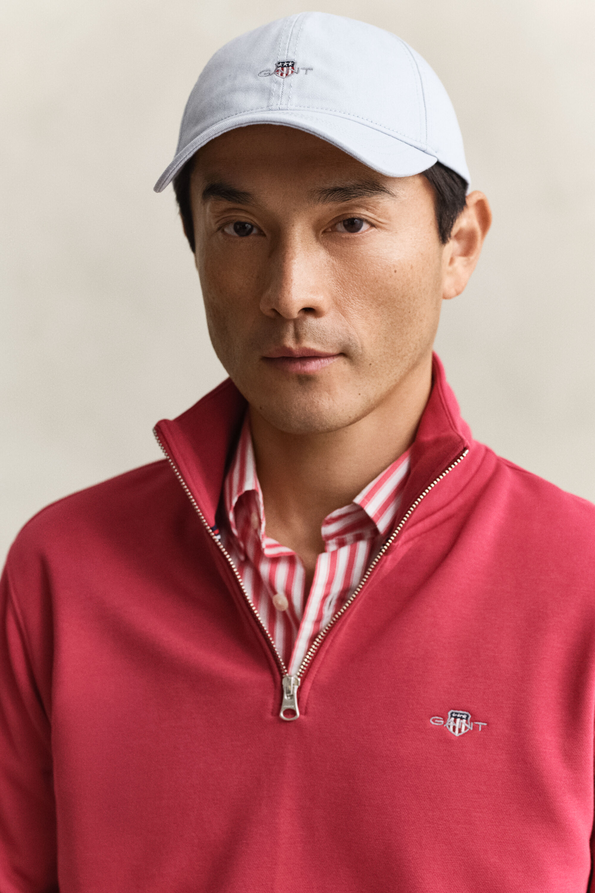 Shield sweatshirt met korte rits