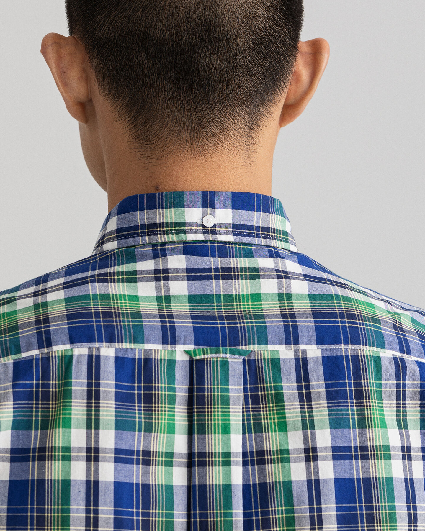 Regular Fit overhemd van gewassen poplin met ruitje