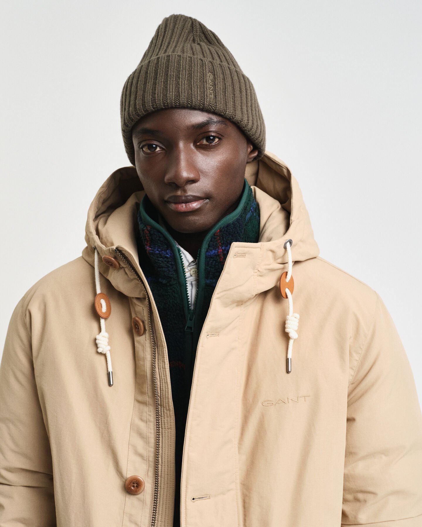 Beanie van grove wol