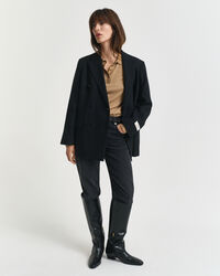 Seamless poloshirt met lange mouwen en knopen