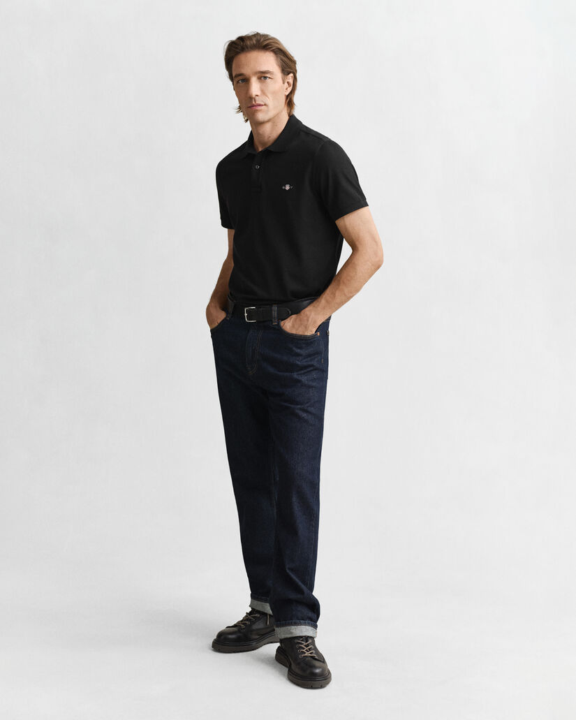 Regular Fit Shield piqué poloshirt
