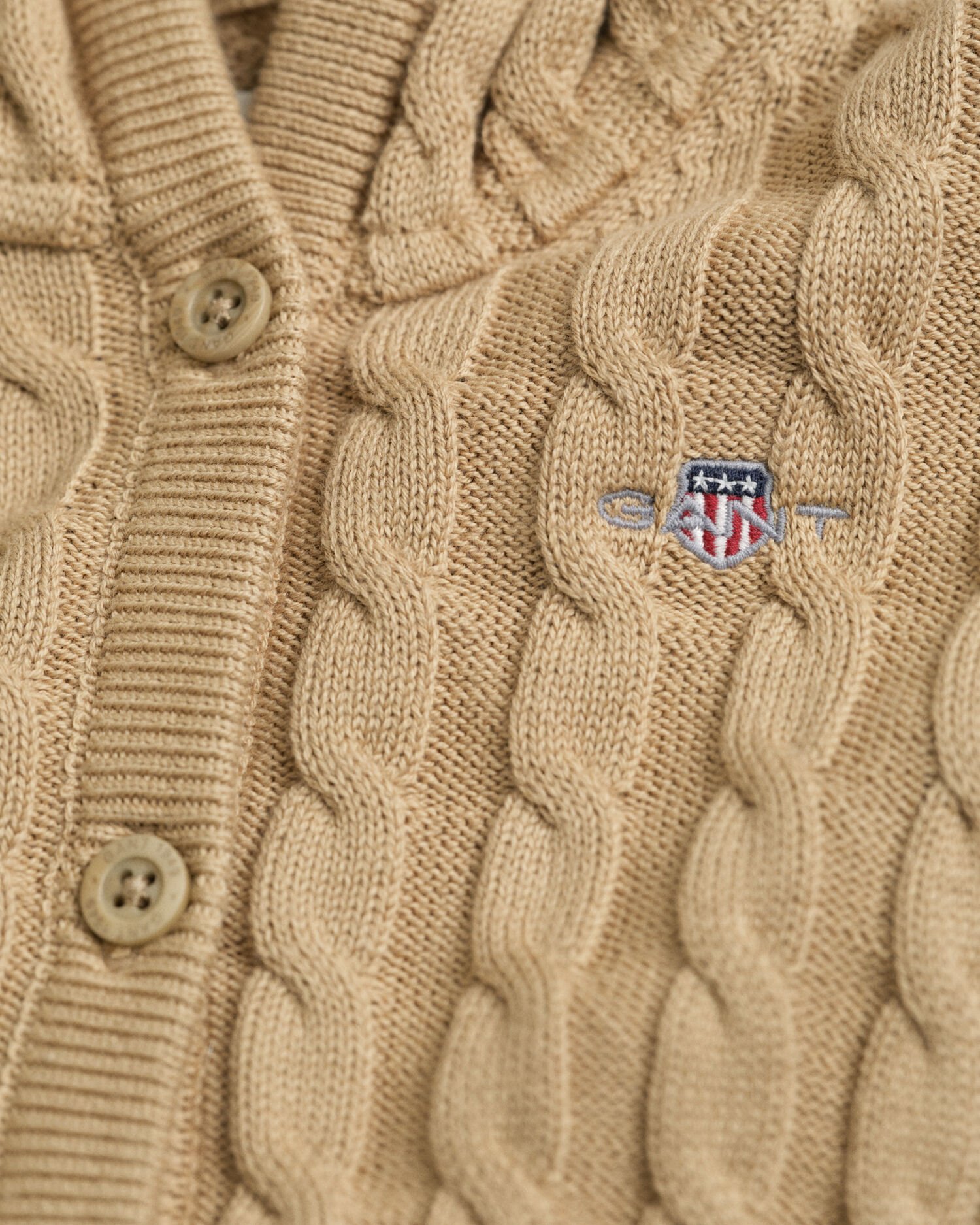 Baby kabelgebreid vest van katoen