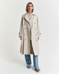 Trenchcoat van linnenmix