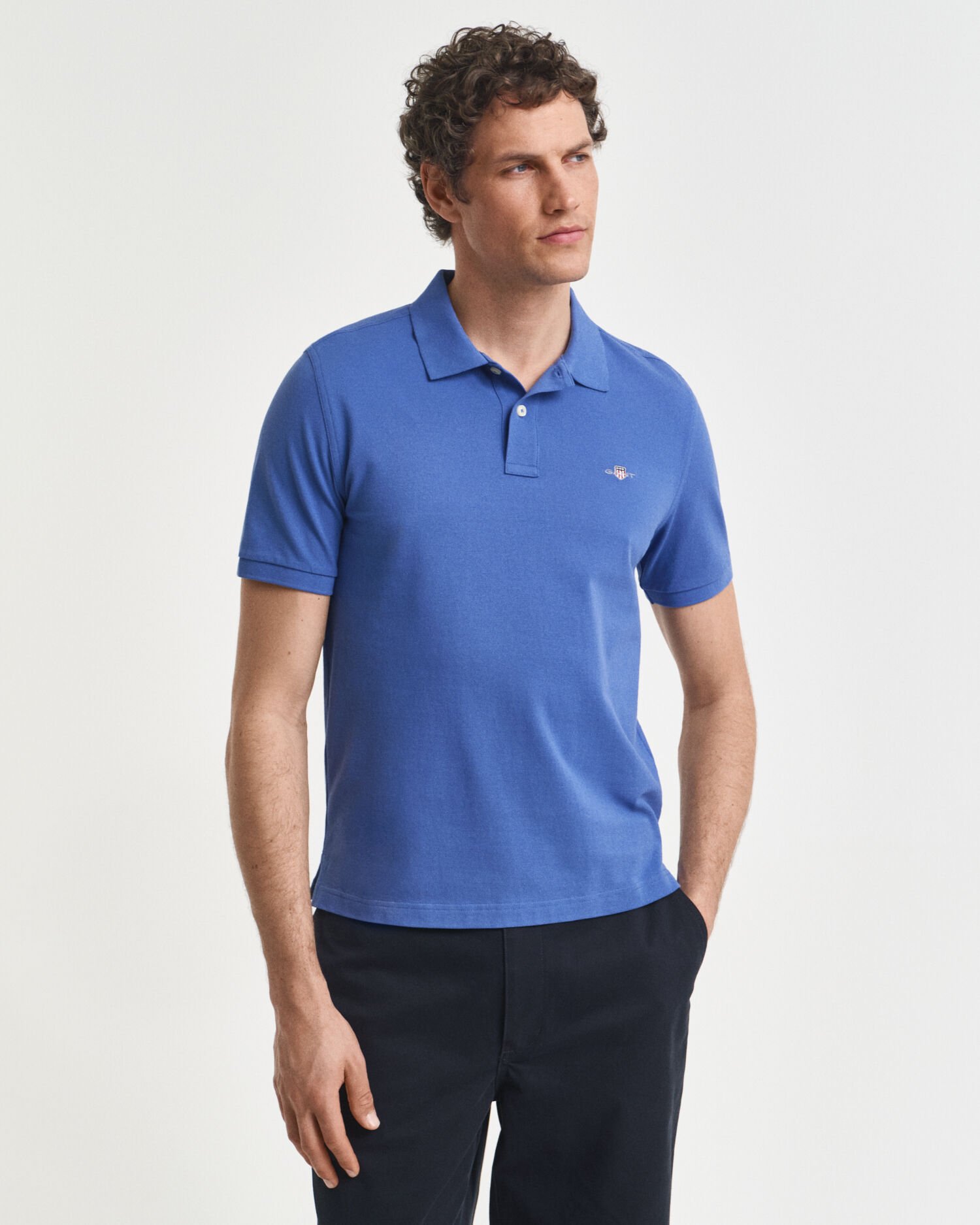 Regular Fit Shield piqué poloshirt