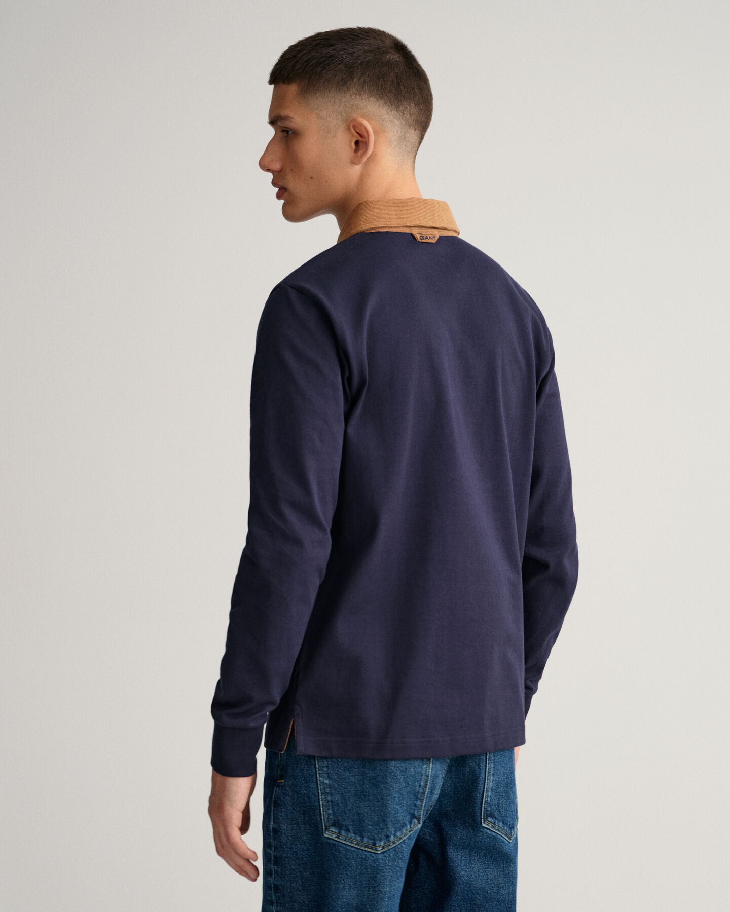 Heavy Rugger met corduroy kraag