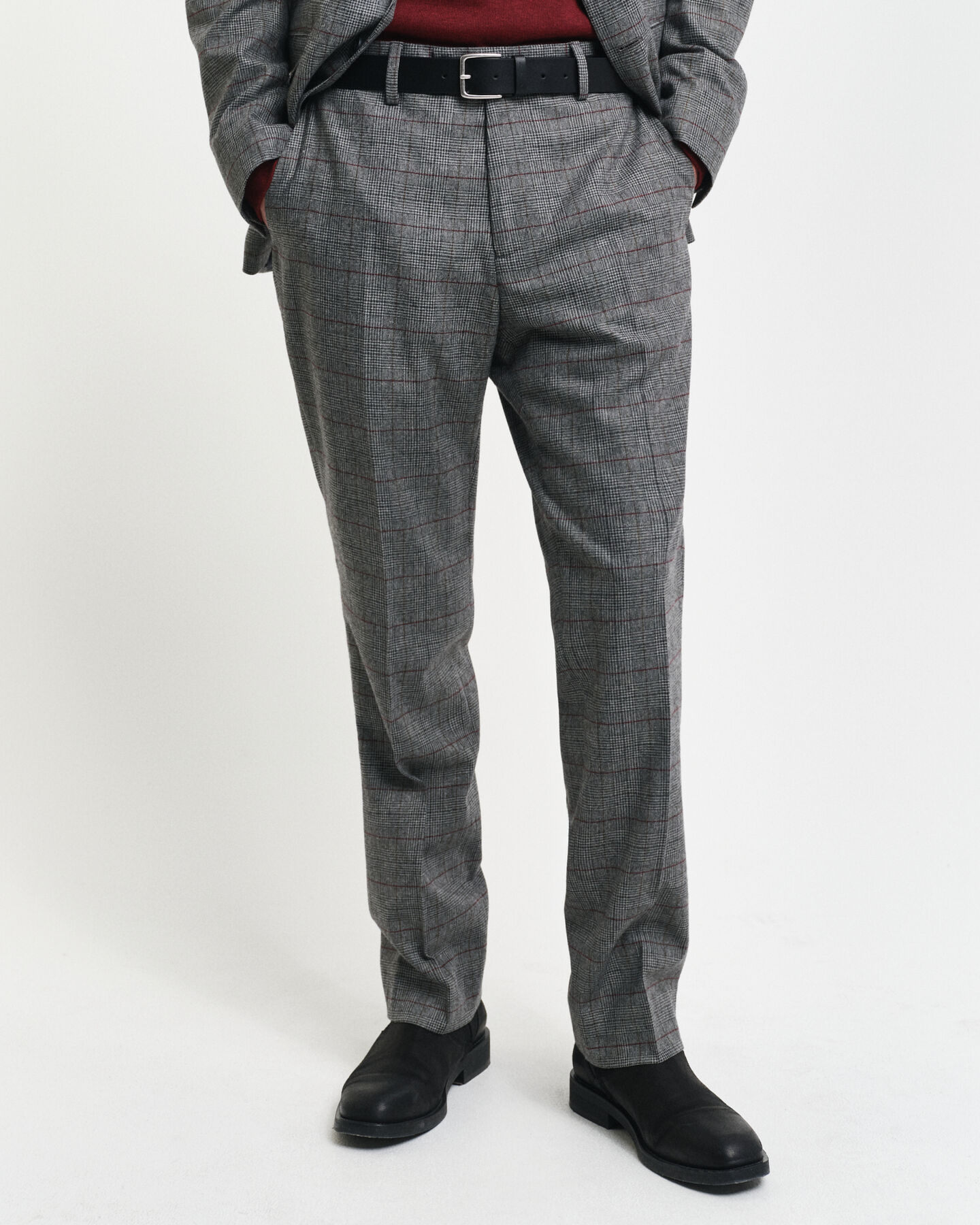 Slim Fit kostuumbroek met ruiten