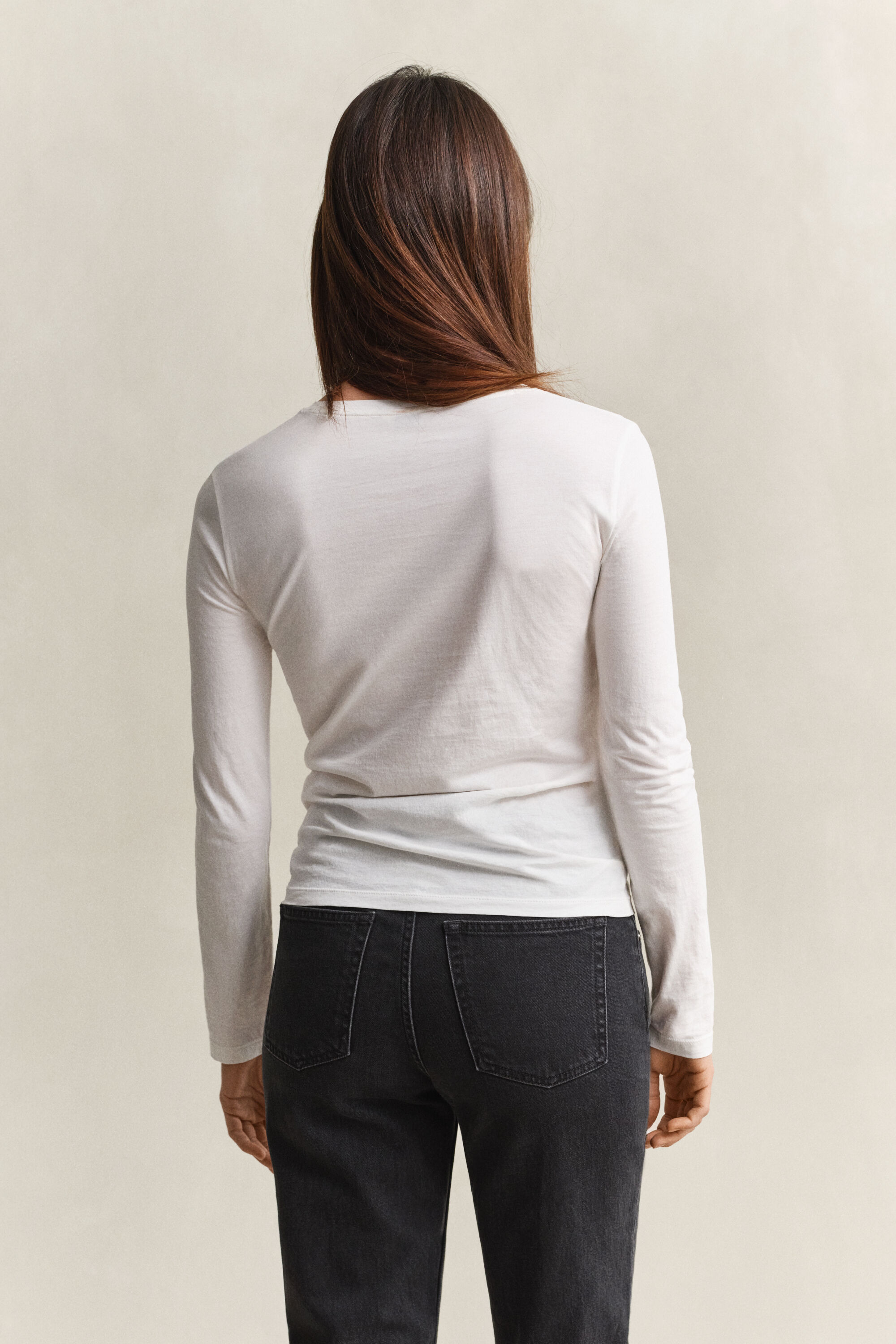 T-shirt met lange mouwen van licht katoen
