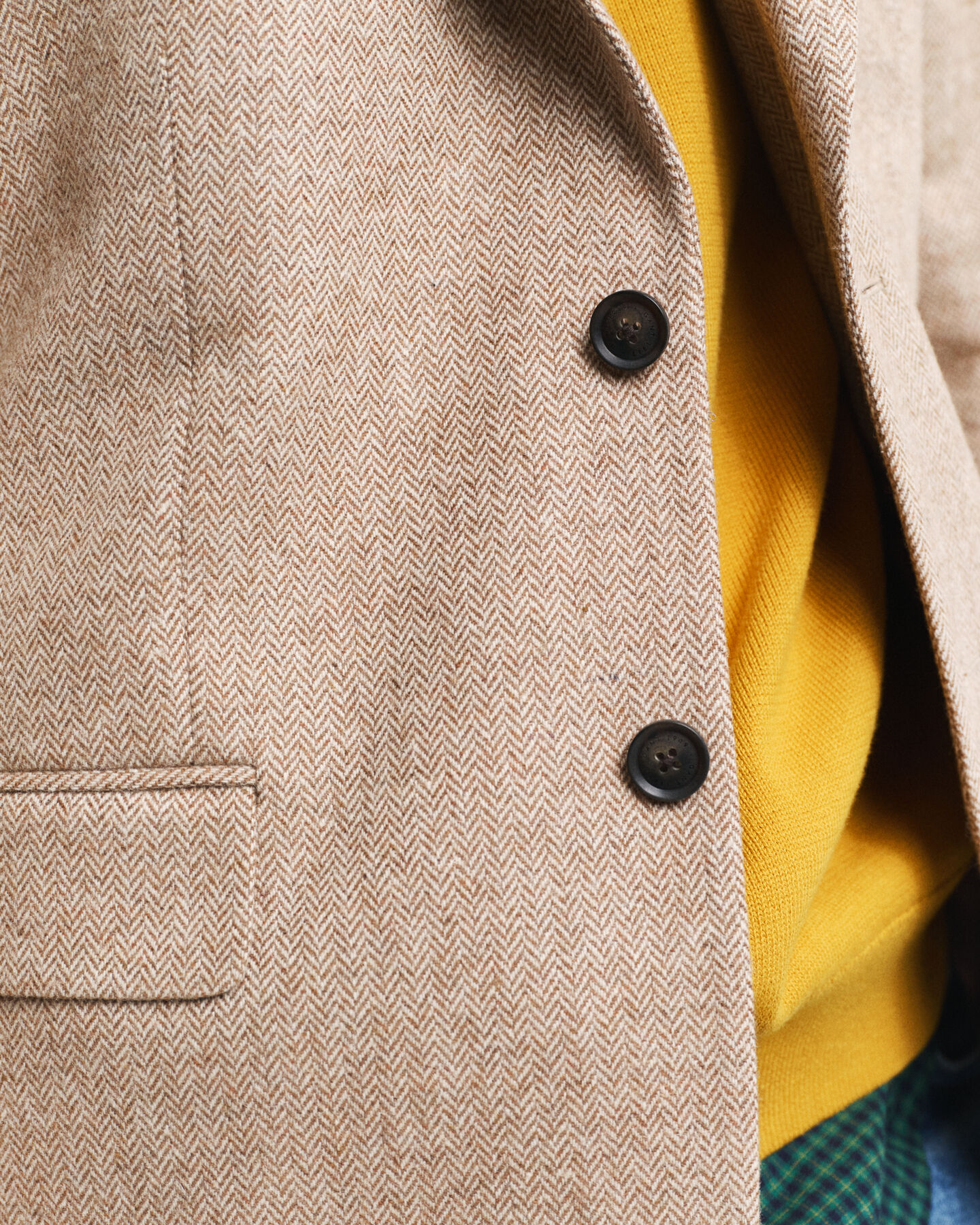 Kostuumblazer met visgraatmotief