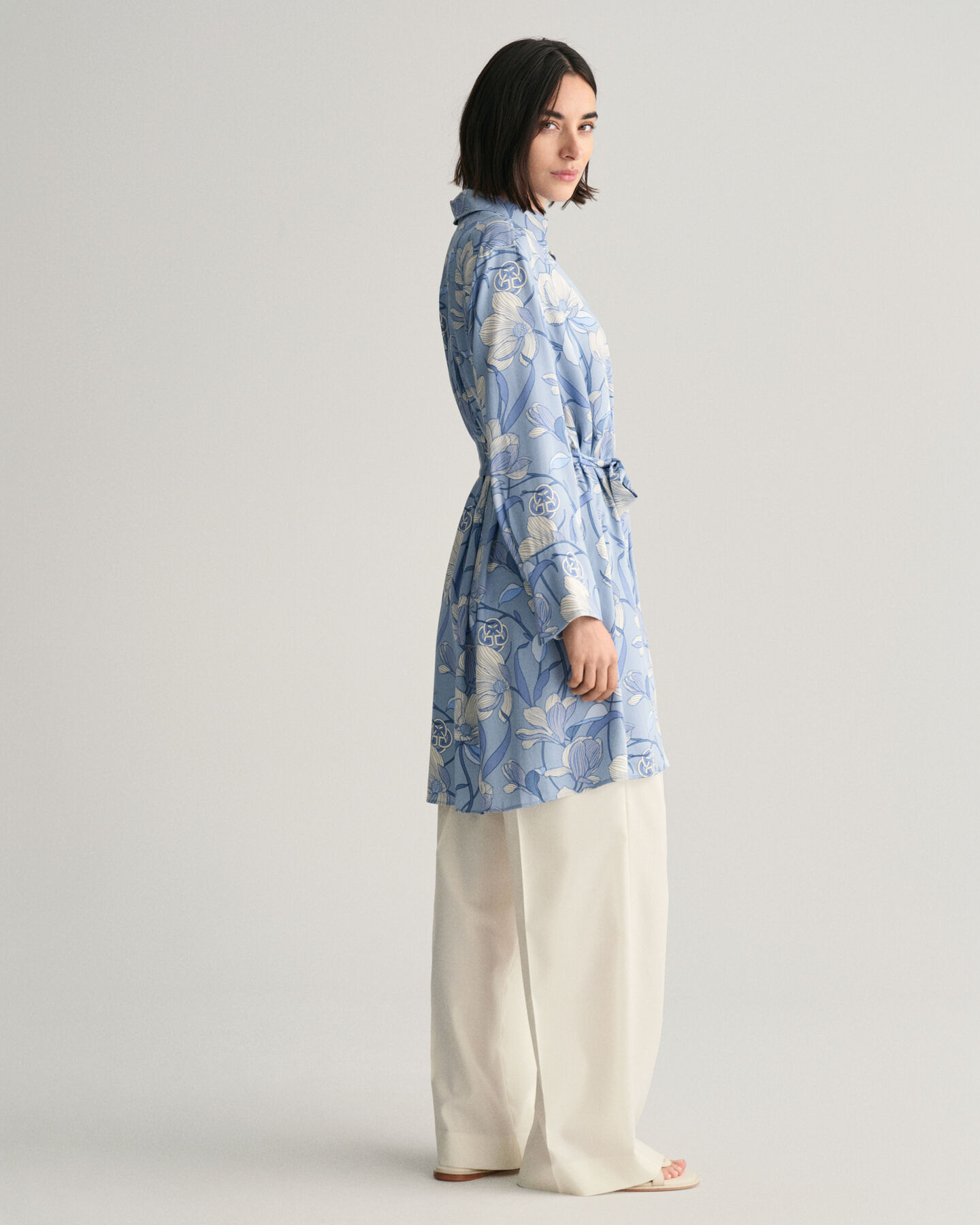 Magnolia Print overhemdjurk