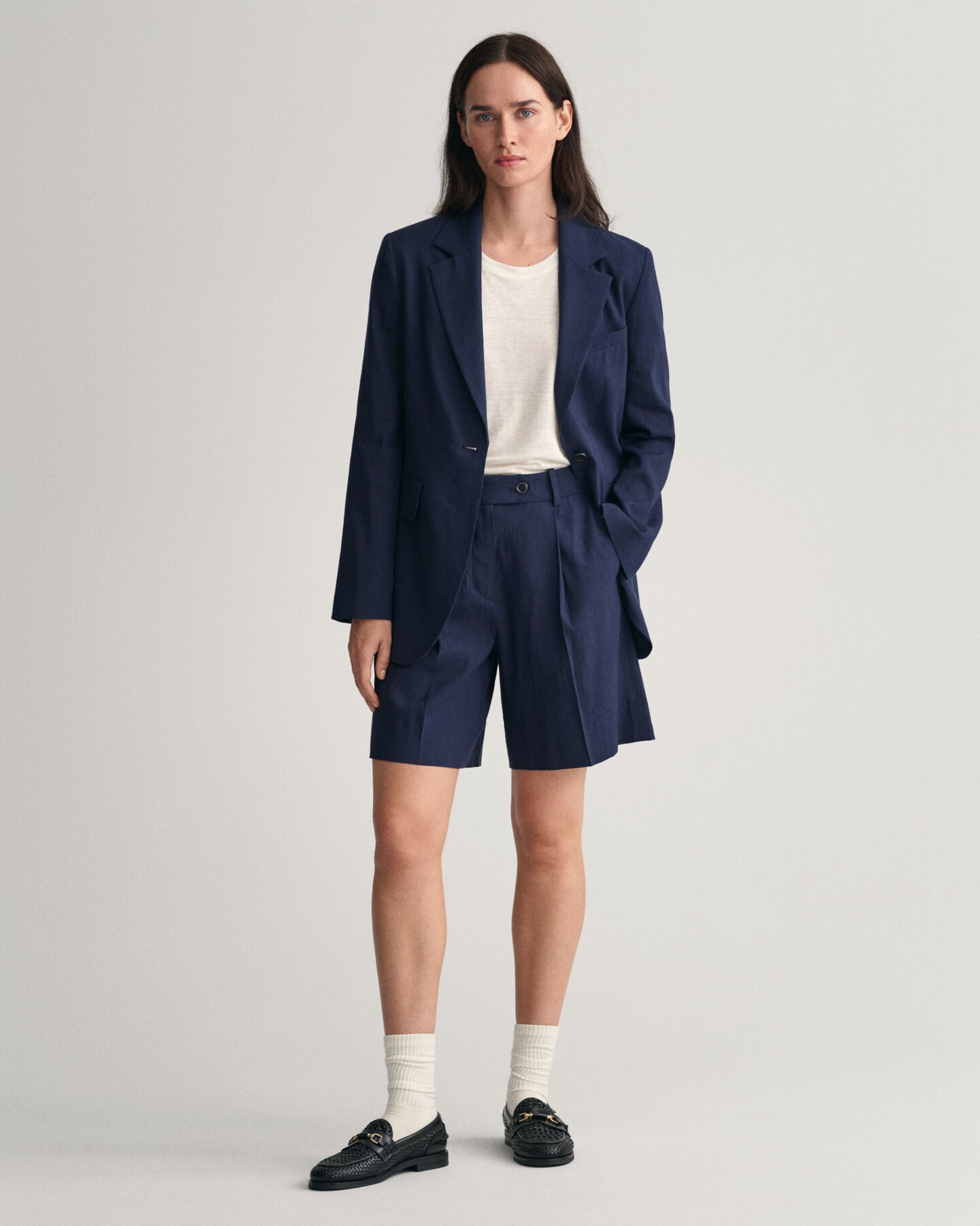 Short van stretchlinnen