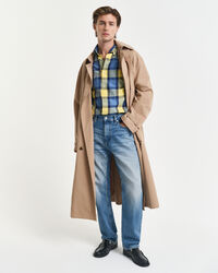 Relaxed Fit geruit overhemd van keperstof