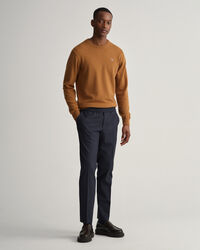 Hallden Slim Fit joggingbroek van keperstof