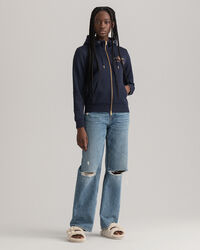 Archive Shield hoodie met ritssluiting