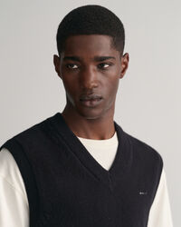 Bodywarmer van katoen-wolmix