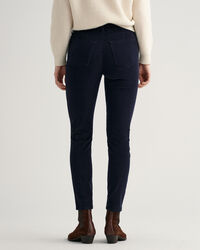 Farla Slim Fit cropped jeans van corduroy