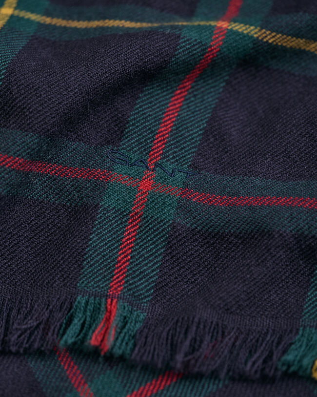 Foulard sjaal van merinoswol met ruitjes