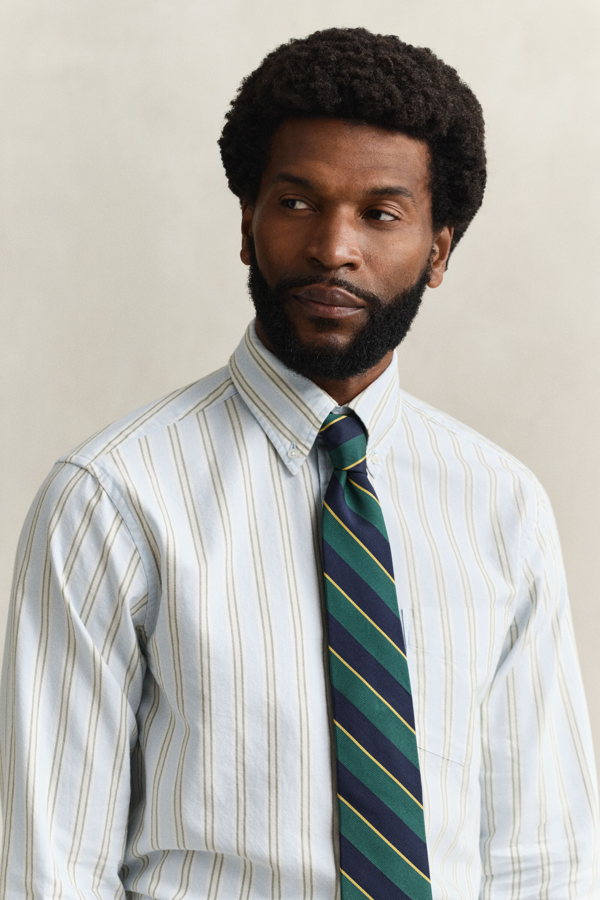 Archive Oxford-overoverhemd met strepen