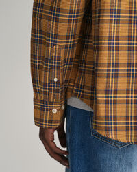 Relaxed Fit Textured overhemd met ruiten