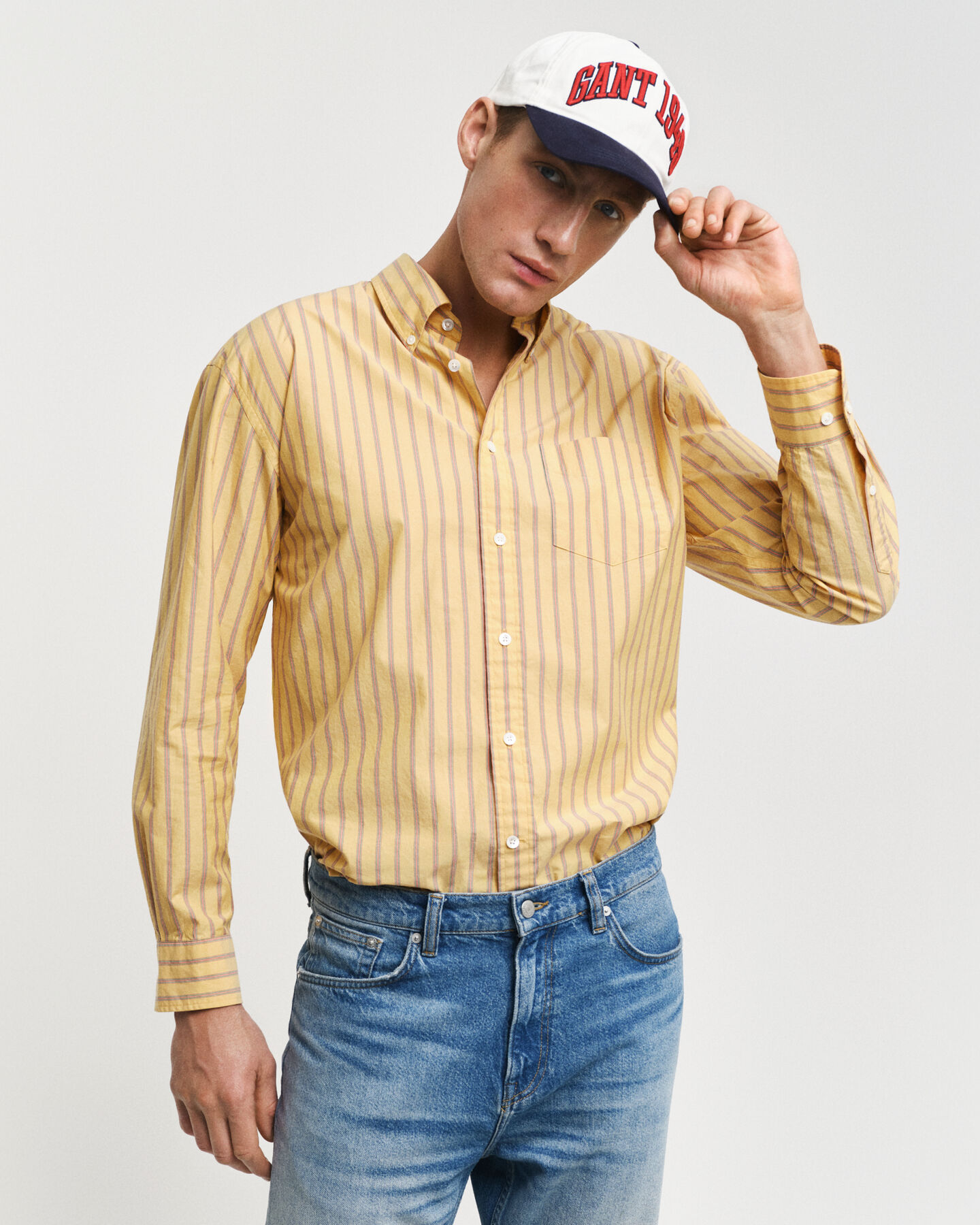 Relaxed Fit Striped Heritage Poplin overhemd