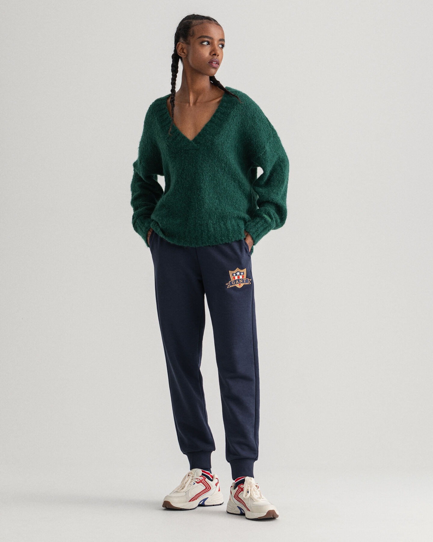 Sweater met V-hals van mohair