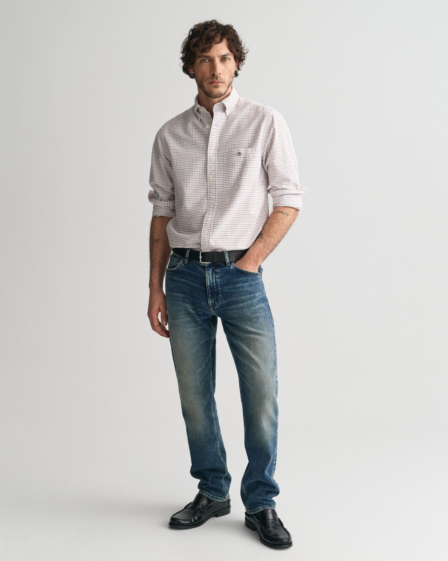 Regular Fit jeans met vintage wassing