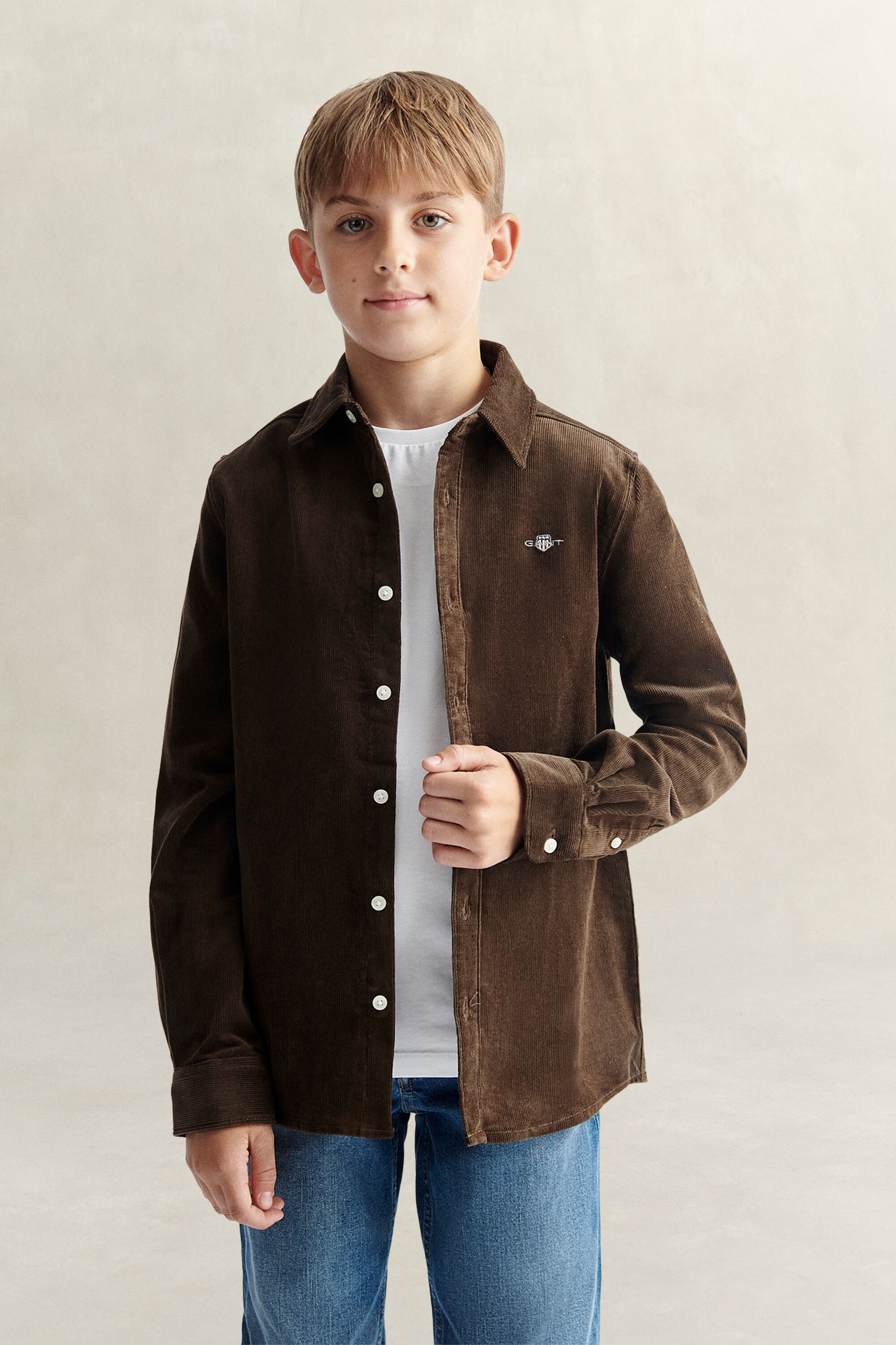 Corduroy hemd voor tienerjongens